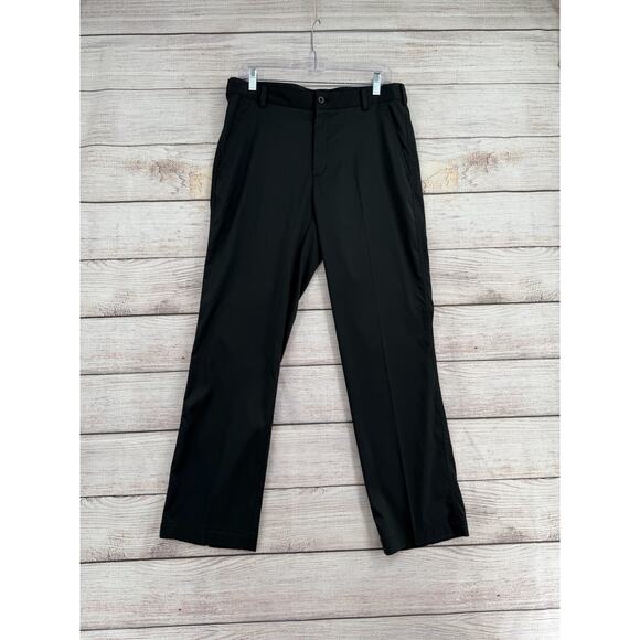 Nike Golf Dri Fit Straight Leg Pants Mens 32x32 Black Stretch Moisture Wicking - Picture 1 of 9